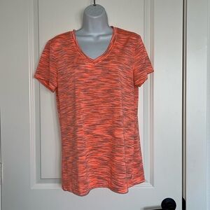 BCG Tru-Wick Multicolor V-neck Top Size L